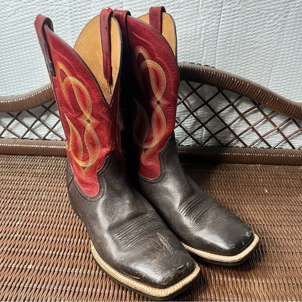 Ariat Quantum Brander Square Toe Cowboy Boots Size 11D